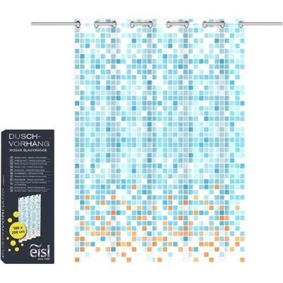 VidaXL EISL Duschvorhang Blau/Orange Mosaik - Duschvorhang VidaXL EISL Duschvorhang Blau/Orange Mosaik - Duschvorhang