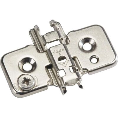 Blum - Base Cruz Acier 0mm Vis - Nickel - Accessoires Mobilier - Publicité Blum - Base Cruz Acier 0mm Vis - Nickel - Accessoires Mobilier - Publicité