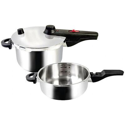 Kelomat 22cm Schnellkochtopf-Set - Edelstahl - Für Alle Herde Kelomat 22cm Schnellkochtopf-Set - Edelstahl - Für Alle Herde