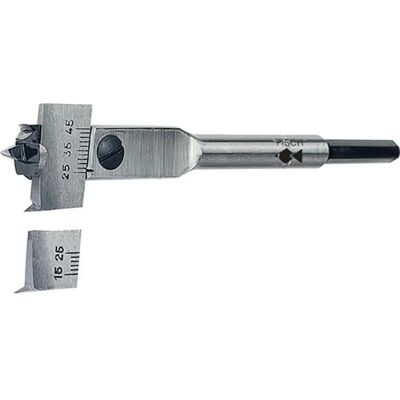 Fisch-Tools - Zentrumbohrer Typ 0500 - Verstellbarer Durchmesser für Weichholz Fisch-Tools - Zentrumbohrer Typ 0500 - Verstellbarer Durchmesser für Weichholz