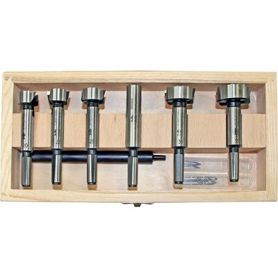Set di trapani Forstner FISCH - Multifunzionale, 11 pezzi, 20-35mm & 60-90mm Set di trapani Forstner FISCH - Multifunzionale, 11 pezzi, 20-35mm & 60-90mm