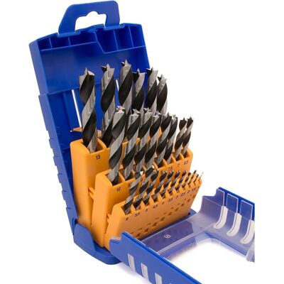 Fisch Tools - Wood Spiral Drill Set - 012K - 25 pcs - Ø 1-13 mm Fisch Tools - Wood Spiral Drill Set - 012K - 25 pcs - Ø 1-13 mm