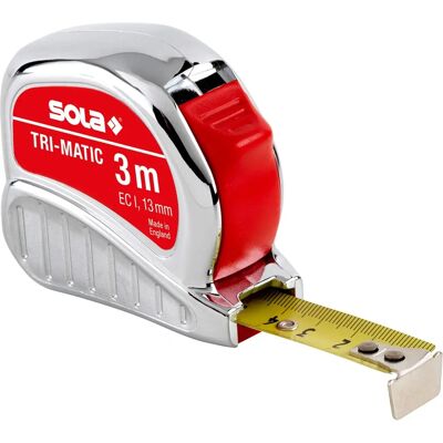 Miarka taśmowa Sola Tri-Matic 3m - Klasa dokładności 1 Miarka taśmowa Sola Tri-Matic 3m - Klasa dokładności 1