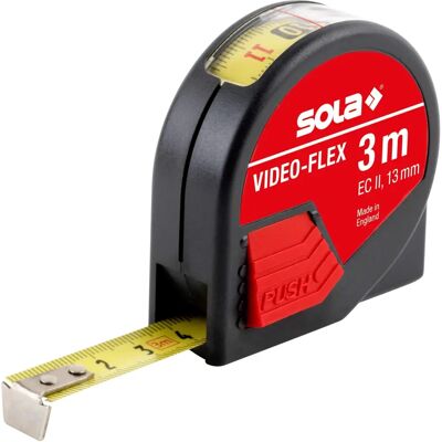 Fita métrica Sola VF3 - Aço, 3m, 13mm, Janela de leitura Fita métrica Sola VF3 - Aço, 3m, 13mm, Janela de leitura