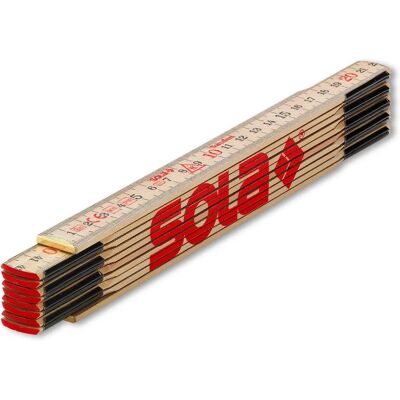 Sola 2m Faltmaßband aus Holz - Holz - Klasse III Sola 2m Faltmaßband aus Holz - Holz - Klasse III