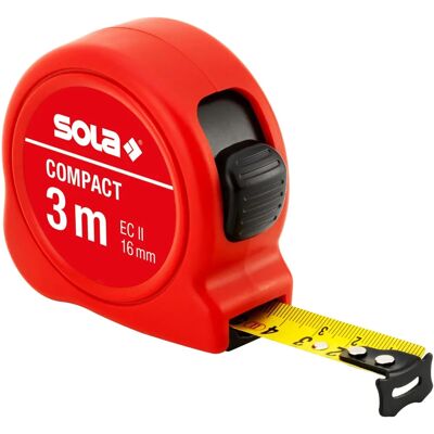 Mètre pliant SOLA Compact 3m - Résistant aux chocs, Ergonomique - Publicité Mètre pliant SOLA Compact 3m - Résistant aux chocs, Ergonomique - Publicité