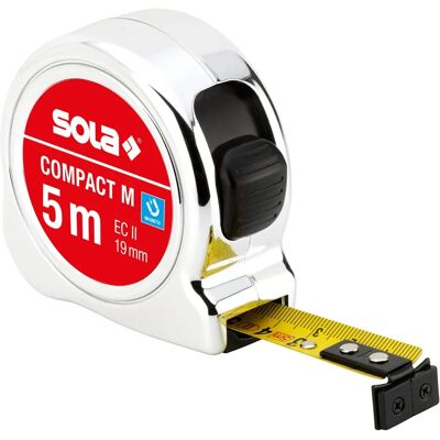 Sola Magnetisches Maßband 5m - Stahl, Gelb, Kompakt Sola Magnetisches Maßband 5m - Stahl, Gelb, Kompakt