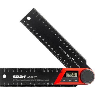 Sola WMD 200 Cyfrowy Kątomierz - Zakres 270°, 200mm Sola WMD 200 Cyfrowy Kątomierz - Zakres 270°, 200mm