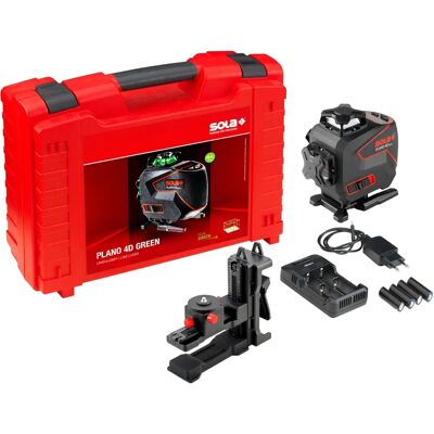 Sola Plano 4D Grün Laserwasserwaage - 360° Kreuzlinien-Set Sola Plano 4D Grün Laserwasserwaage - 360° Kreuzlinien-Set