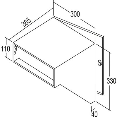 Renz - Durchwurfbriefkasten schräg - 300x330x385 mm - Mailbox Renz - Durchwurfbriefkasten schräg - 300x330x385 mm - Mailbox