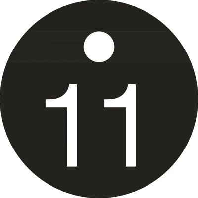 Reiher - Schlüsselnummer 11 - Ø25 - Schwarz eloxiertes Aluminium - Schlüsselanhänger Reiher - Schlüsselnummer 11 - Ø25 - Schwarz eloxiertes Aluminium - Schlüsselanhänger