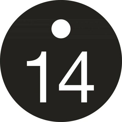 Reiher - Schlüsselnummer 14 - ø25 - Schwarz - Keychain Reiher - Schlüsselnummer 14 - ø25 - Schwarz - Keychain
