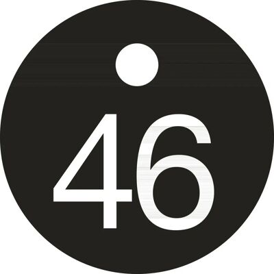 Reiher - Schlüsselnummer 46 - Ø25 - Aluminium schwarz eloxiert - Keychain Reiher - Schlüsselnummer 46 - Ø25 - Aluminium schwarz eloxiert - Keychain