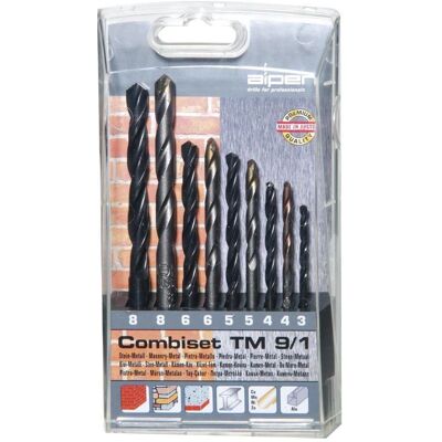 A Forged Tool - Set di punte da trapano 9 pezzi - Acciaio rapido e widia A Forged Tool - Set di punte da trapano 9 pezzi - Acciaio rapido e widia