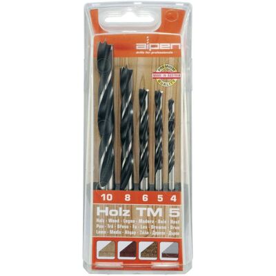 Set di Punte Alpen 5 Pezzi - Utensili per Forare il Legno Set di Punte Alpen 5 Pezzi - Utensili per Forare il Legno