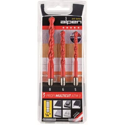 Juego de brocas MultiCut Alpen 100803100 - Kit para madera, metal, plástico Juego de brocas MultiCut Alpen 100803100 - Kit para madera, metal, plástico