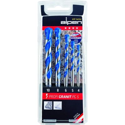 Alpen 25700005100 Granite Drill Set - Precision, Fast, Stable Alpen 25700005100 Granite Drill Set - Precision, Fast, Stable