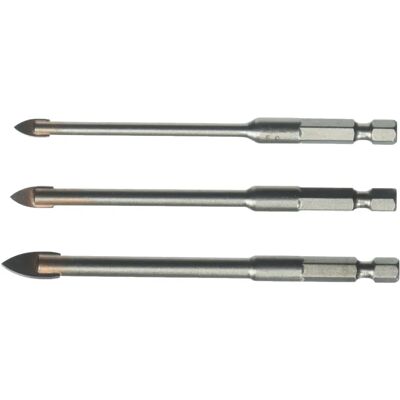Set di Trapani per Vetro Alpen Profi - 3 pezzi, 5/6/8mm - Vetro, Piastrelle, Porcellana Set di Trapani per Vetro Alpen Profi - 3 pezzi, 5/6/8mm - Vetro, Piastrelle, Porcellana