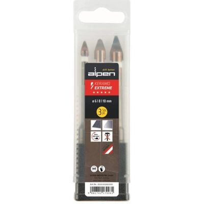 Alpen Keramo extreme Box - Drill set for glass 6-10mm Alpen Keramo extreme Box - Drill set for glass 6-10mm