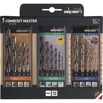 Alpen Drill Set 16 pcs - Wood, Heat Resistant, Precision Tip Alpen Drill Set 16 pcs - Wood, Heat Resistant, Precision Tip