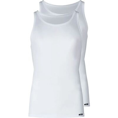 Skiny Biały Tank Top - Zestaw 2 sztuk, Wygodna Bawełna Skiny Biały Tank Top - Zestaw 2 sztuk, Wygodna Bawełna