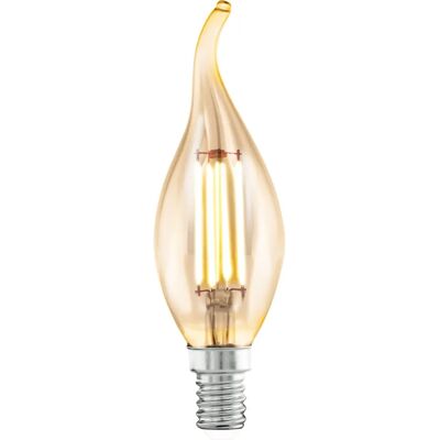EGLO LED-Lampe 2200 K 4 W E14 - Warme bernsteinfarbene LED-Lampe, 220 Lumen, 360° Abstrahlwinkel EGLO LED-Lampe 2200 K 4 W E14 - Warme bernsteinfarbene LED-Lampe, 220 Lumen, 360° Abstrahlwinkel