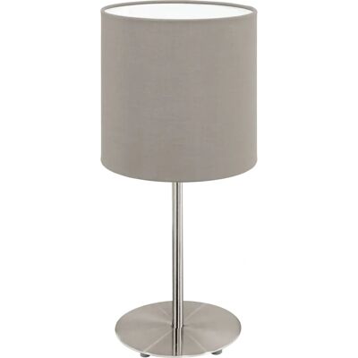 Eglo Pasteri Satin Nikkel Taupe Bordlampe - Bordlampe Eglo Pasteri Satin Nikkel Taupe Bordlampe - Bordlampe