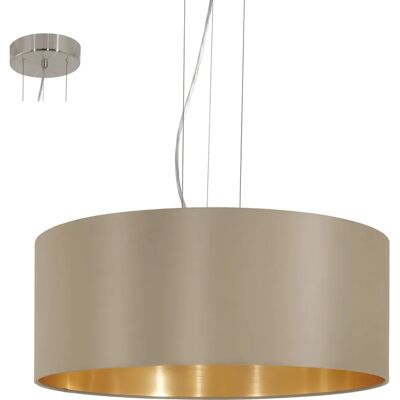 Eglo Maserlo Szara Tekstylna Lampa su Zawiesiem - Lampa su Podwieszaniem Eglo Maserlo Szara Tekstylna Lampa su Zawiesiem - Lampa su Podwieszaniem