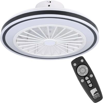 EGLO Almeria Deckenventilator mit Licht - Kompakter Weiß/Schwarz-Deckenventilator EGLO Almeria Deckenventilator mit Licht - Kompakter Weiß/Schwarz-Deckenventilator
