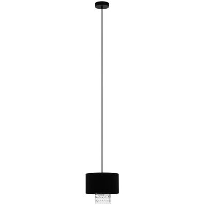 Eglo Pendelleuchte - Schwarz Stahl Textil - E27/40W - 150cm - Pendelleuchte Eglo Pendelleuchte - Schwarz Stahl Textil - E27/40W - 150cm - Pendelleuchte