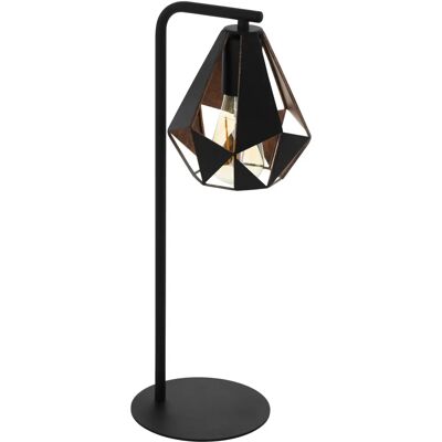 Lampe de table Eglo Carlton 4 Vintage - E27 Noir Cuivre Lampe de table Eglo Carlton 4 Vintage - E27 Noir Cuivre