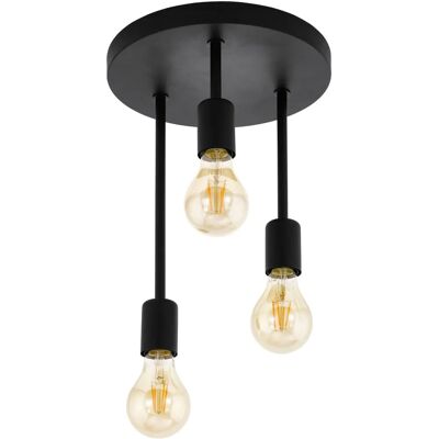 Lampa sufitowa Wilmcote EGLO - Styl industrialny - Czarny Lampa sufitowa Wilmcote EGLO - Styl industrialny - Czarny
