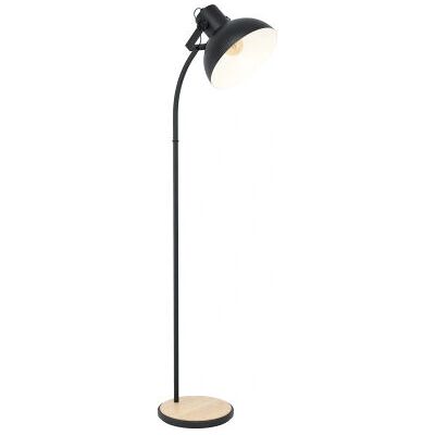 Vintage industrialna lampa stojąca Lubenham Eglo - 28W, Czarny & Kremowy, 160cm Vintage industrialna lampa stojąca Lubenham Eglo - 28W, Czarny & Kremowy, 160cm