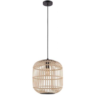 Lampa wisząca EGLO Bordesley - Bambus Naturalny, Czarny Stal - Lampa Wisząca Lampa wisząca EGLO Bordesley - Bambus Naturalny, Czarny Stal - Lampa Wisząca