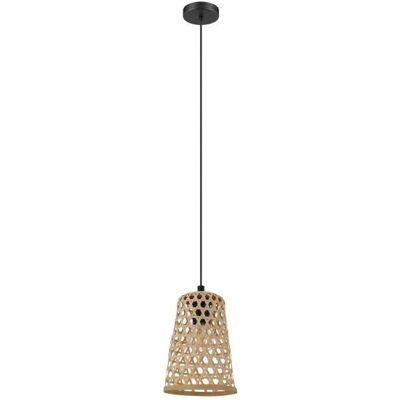 Eglo Claverdon Vintage Pendant Light - 40W, Black/Natural Eglo Claverdon Vintage Pendant Light - 40W, Black/Natural