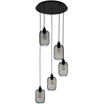 Eglo Wrington Czarna Lampa wisząca - Vintage Retro Eglo Wrington Czarna Lampa wisząca - Vintage Retro