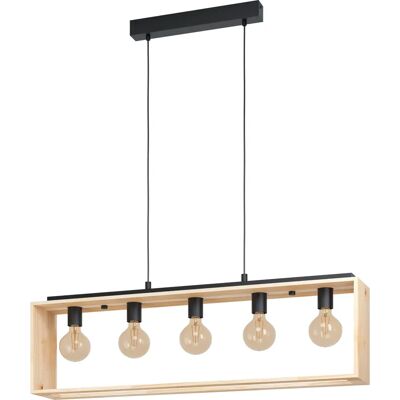 Lampada a sospensione EGLO Famborough - Altezza regolabile, 5 E27, Stile vintage Lampada a sospensione EGLO Famborough - Altezza regolabile, 5 E27, Stile vintage