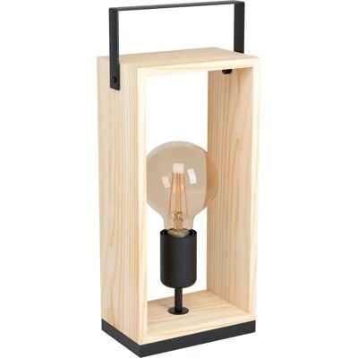 Eglo Famborough Lampada da Tavolo - Czarny, drewno, E27, 40W Eglo Famborough Lampada da Tavolo - Czarny, drewno, E27, 40W