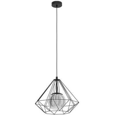 Eglo Vernham Lampa wisząca - Czarny, odparzone szkło - Nowoczesny - 110cm Eglo Vernham Lampa wisząca - Czarny, odparzone szkło - Nowoczesny - 110cm