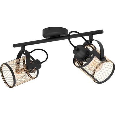 Eglo Dellow Illuminazione a Superficie E27 - Moderno Nero Ottone Eglo Dellow Illuminazione a Superficie E27 - Moderno Nero Ottone