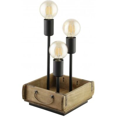 EGLO Wootton lampa stołowa - E27, 40W, Brązowa & Czarna EGLO Wootton lampa stołowa - E27, 40W, Brązowa & Czarna
