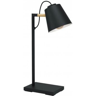 EGLO Lacey Schwarze Braune Tischlampe - E27 40W Modernes Nordisches Design EGLO Lacey Schwarze Braune Tischlampe - E27 40W Modernes Nordisches Design