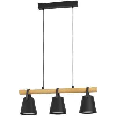 EGLO Boyle Pendelleuchte - Industrial, Schwarz, Holz - Pendulum Light EGLO Boyle Pendelleuchte - Industrial, Schwarz, Holz - Pendulum Light