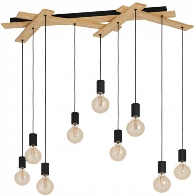 Lámpara de Techo EGLO Monmount - Acero y Madera, Regulable, 100cm Lámpara de Techo EGLO Monmount - Acero y Madera, Regulable, 100cm