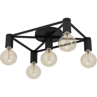 EGLO Vintage SPEKE Deckenleuchte - 5xE27, Schwarz EGLO Vintage SPEKE Deckenleuchte - 5xE27, Schwarz