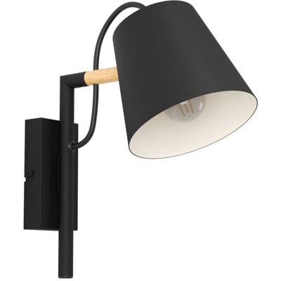 EGLO LACEY E14 Wandleuchte - Dimmbar, Schwarz, Creme, Holz EGLO LACEY E14 Wandleuchte - Dimmbar, Schwarz, Creme, Holz