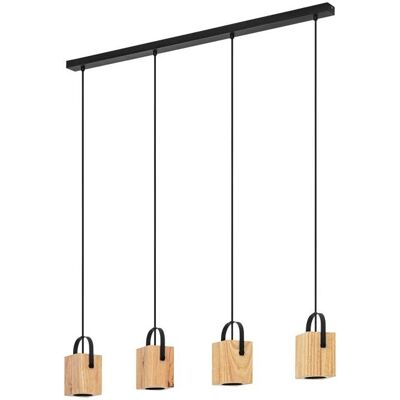 EGLO Ayles 4-Licht Schwarzes Holzdeckenlicht - Deckenbeleuchtung EGLO Ayles 4-Licht Schwarzes Holzdeckenlicht - Deckenbeleuchtung