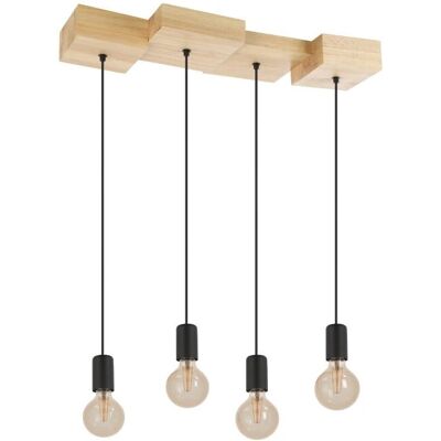 EGLO Halkin Pendelleuchte - 4-flammig, 110cm, Braun/Schwarz EGLO Halkin Pendelleuchte - 4-flammig, 110cm, Braun/Schwarz
