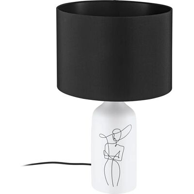 EGLO Vinoza Trendy Lampka Stołowa - Nowoczesny Design, E27, Czarny, Biały EGLO Vinoza Trendy Lampka Stołowa - Nowoczesny Design, E27, Czarny, Biały