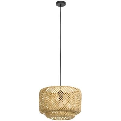 EGLO HETTONLE Deckenleuchte - Höhenverstellbar - Schwarz & Holz - E27 40W EGLO HETTONLE Deckenleuchte - Höhenverstellbar - Schwarz & Holz - E27 40W